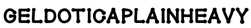 GelDoticaPlainHeavy Font Image