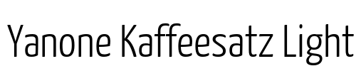 Yanone Kaffeesatz Light