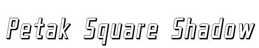Petak Square Shadow Font Image