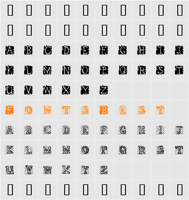 Sandspiel Character Map
