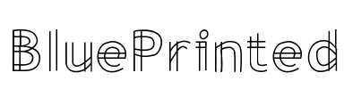 BluePrinted Font Image