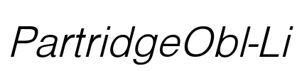 PartridgeObl-Li Font Image