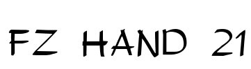 FZ HAND 21 Font Image