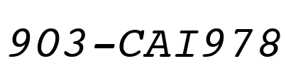 903-CAI978 Font Image