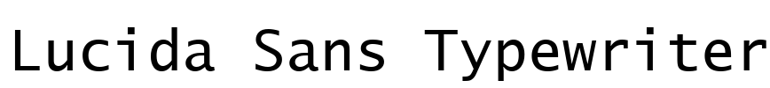 Lucida Sans Typewriter