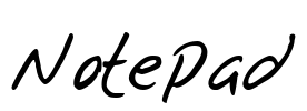 Notepad Font Image