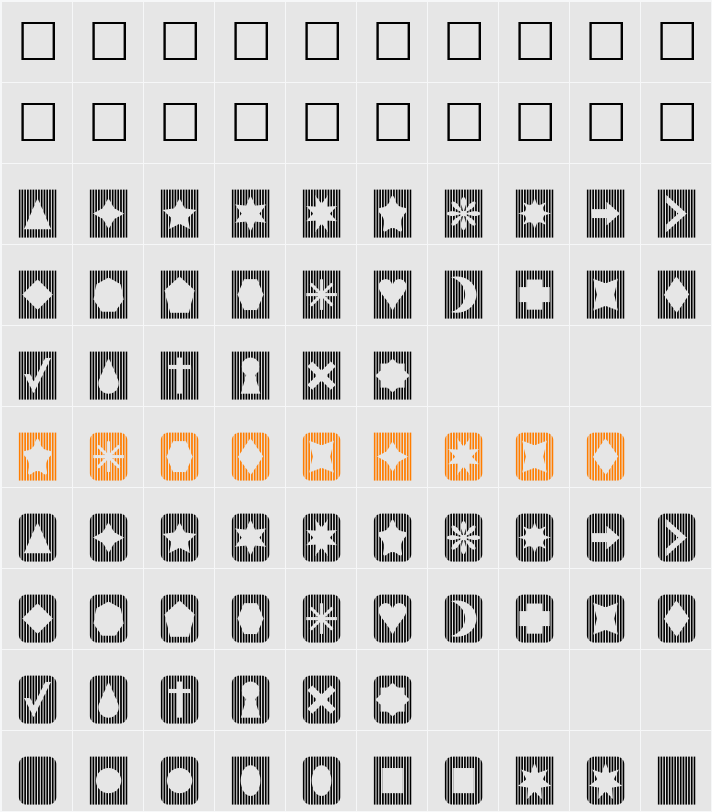 Slats n Things 2 Character Map