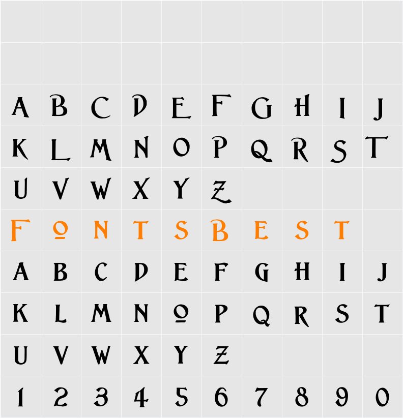 Lightfoot Character Map