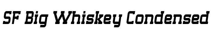 SF Big Whiskey Condensed Font Image