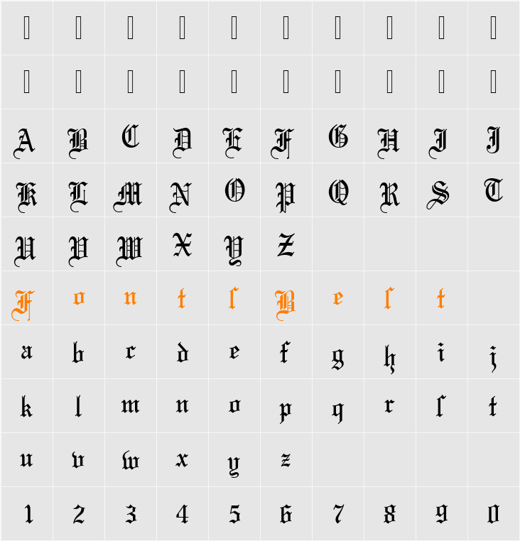 MariageD Character Map