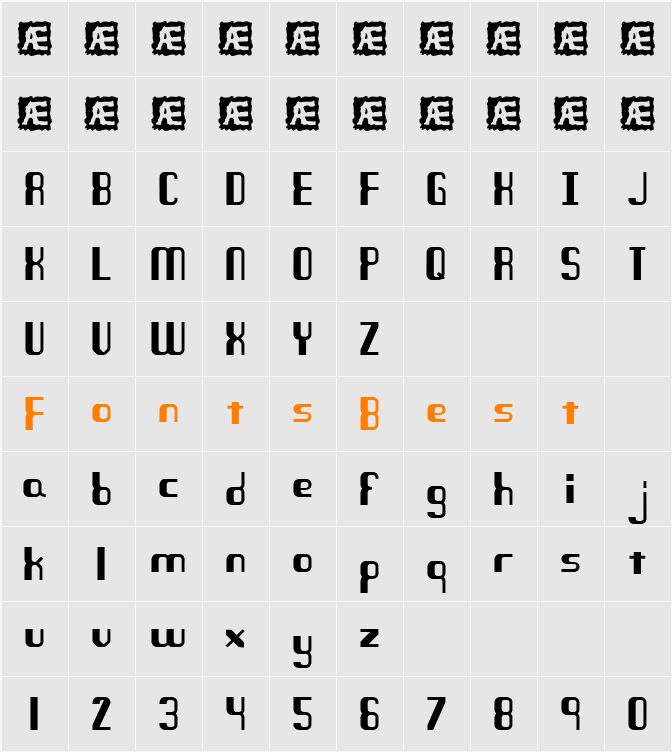 Quandary (BRK) Character Map