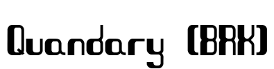 Quandary (BRK) Font Image
