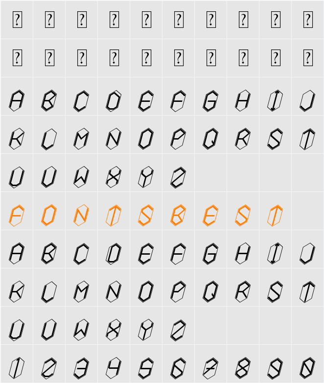 HEXCELLENT Character Map