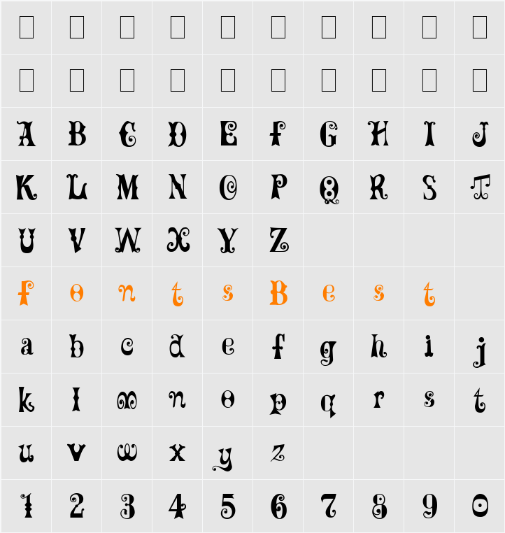 ft82 Character Map