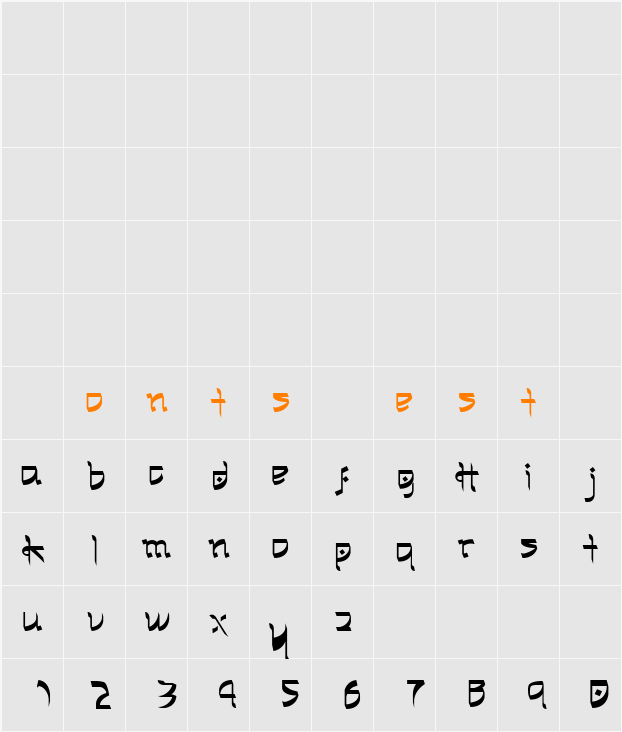 Ryja Character Map