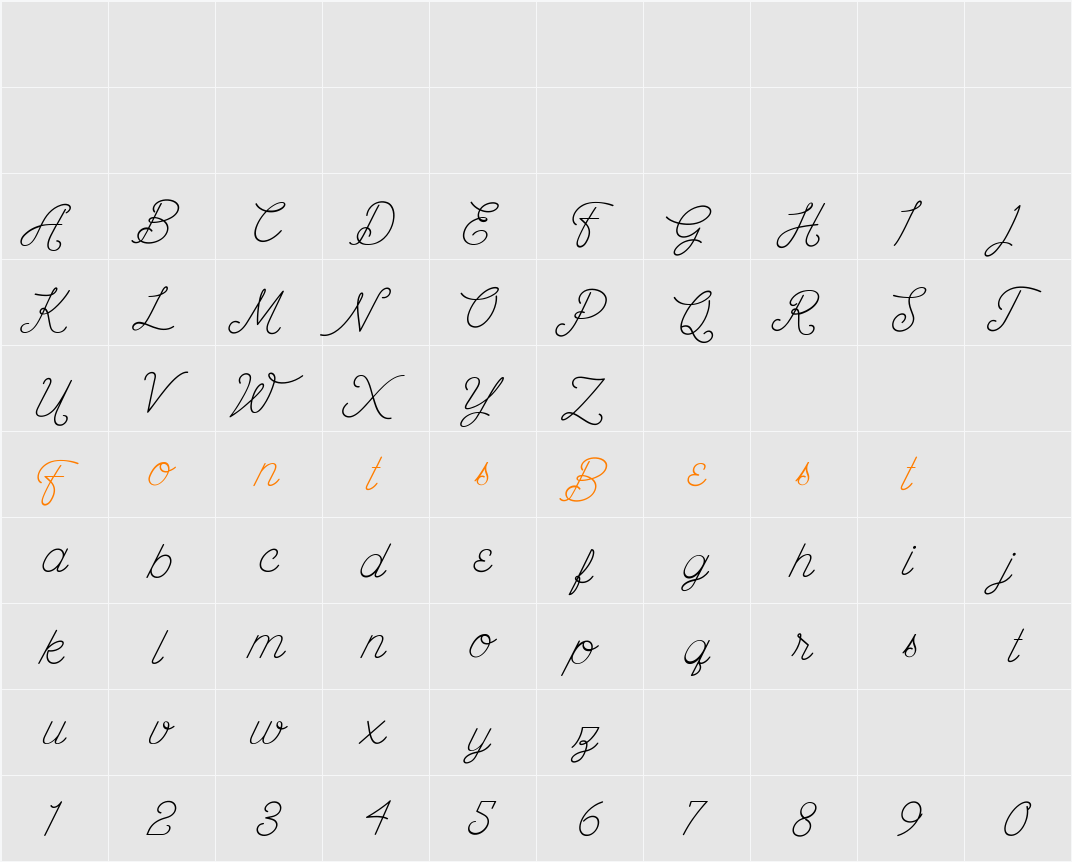 The Wahhabi Script Slant Character Map