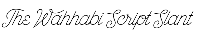 The Wahhabi Script Slant Font Image