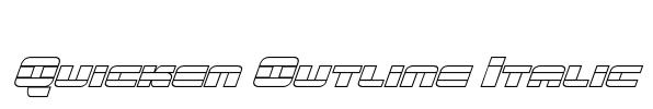 Quicken Outline Italic