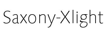 Saxony-Xlight Font Image