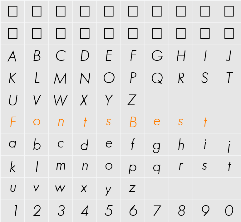 FunctionTwoLight Character Map