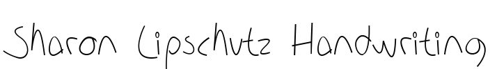 Sharon Lipschutz Handwriting