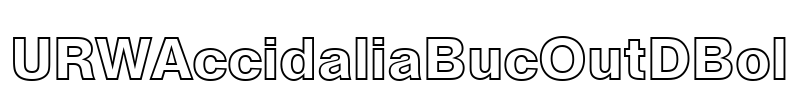 URWAccidaliaBucOutDBol Font Image
