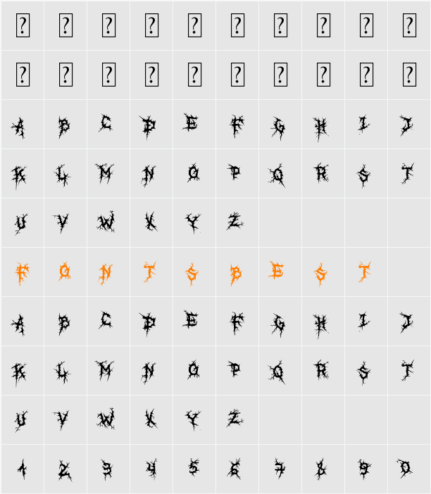 MB-Real Grinder Character Map