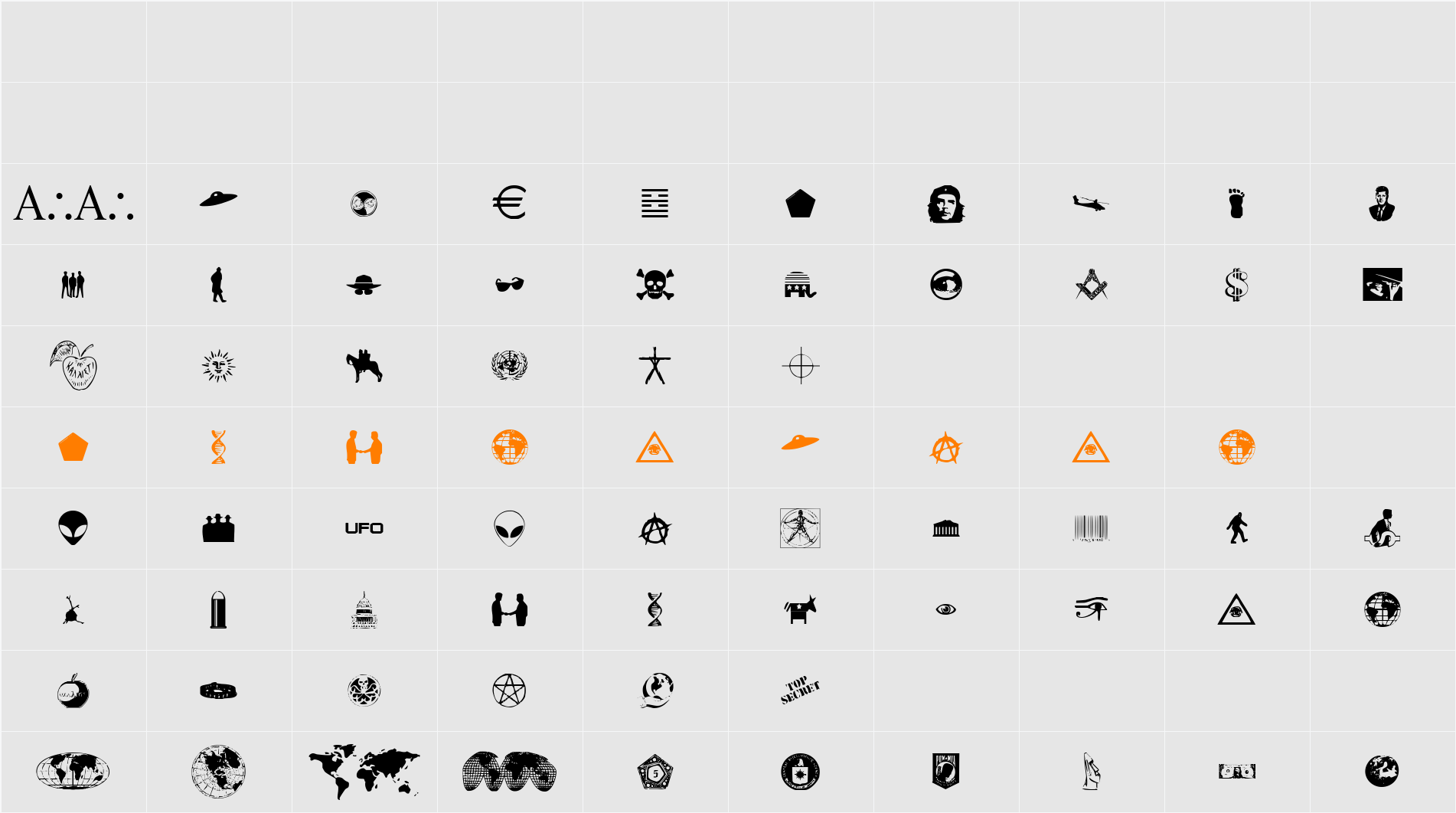 Illuminati Character Map