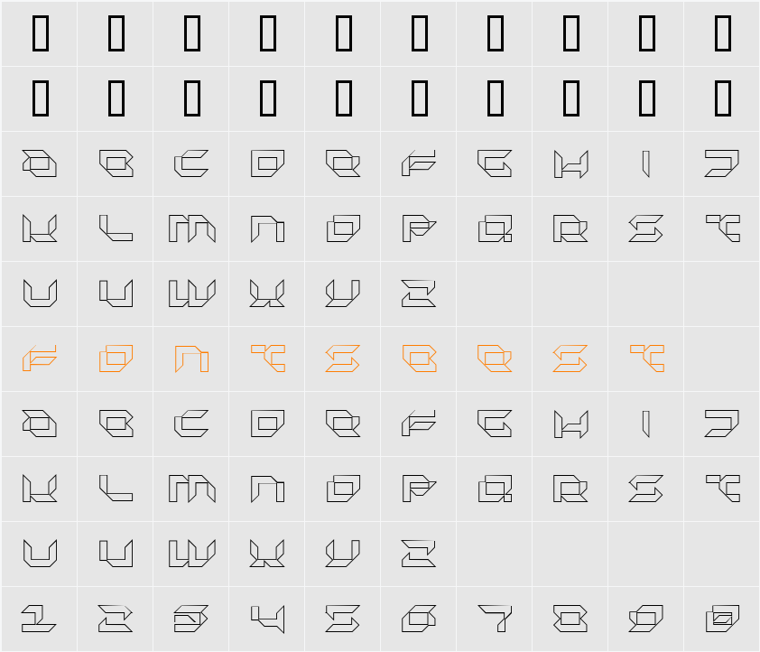Pluranon Character Map