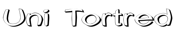 Uni Tortred Font Image