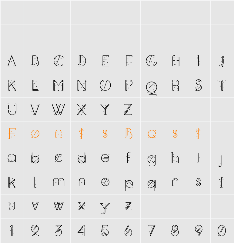 Lieben Font Regular Character Map