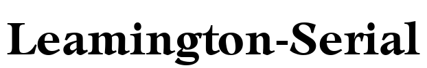 Leamington-Serial Font Image