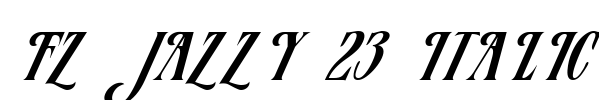 FZ JAZZY 23 ITALIC Font Image