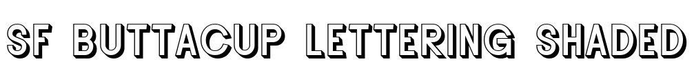 SF Buttacup Lettering Shaded Font Image