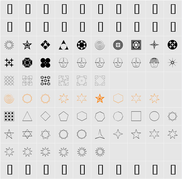 Formas germetricas 1 Character Map