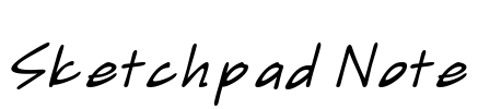 Sketchpad Note Font Image