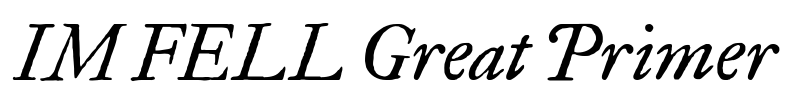 IM FELL Great Primer Font Image