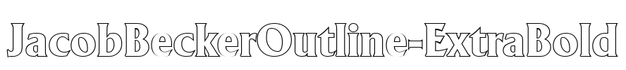 JacobBeckerOutline-ExtraBold Font Image