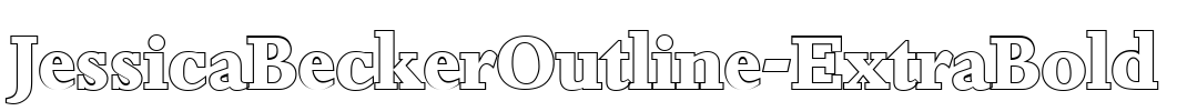 JessicaBeckerOutline-ExtraBold Font Image