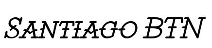 Santiago BTN Font Image