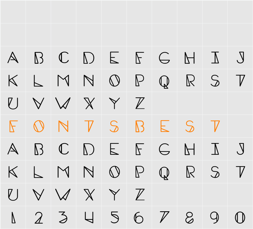 Edge Caps Character Map