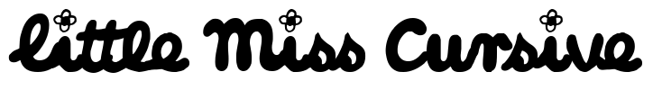 Little Miss Cursive Font Image