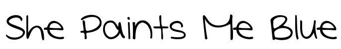 She Paints Me Blue Font Image
