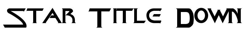 Star Title Down Font Image