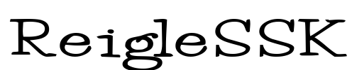 ReigleSSK Font Image