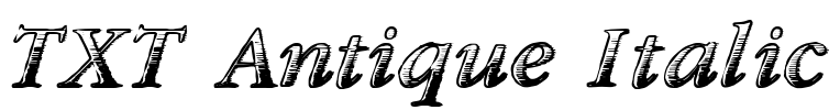 TXT Antique Italic Font Image