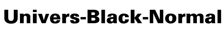 Univers-Black-Normal Font Image