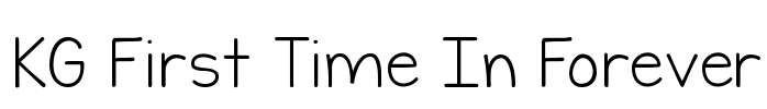 KG First Time In Forever Font Image