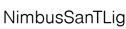 NimbusSanTLig Font Image