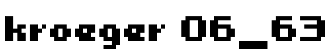 kroeger 06_63 Font Image